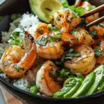 Spicy Shrimp and Avocado Rice Bowl