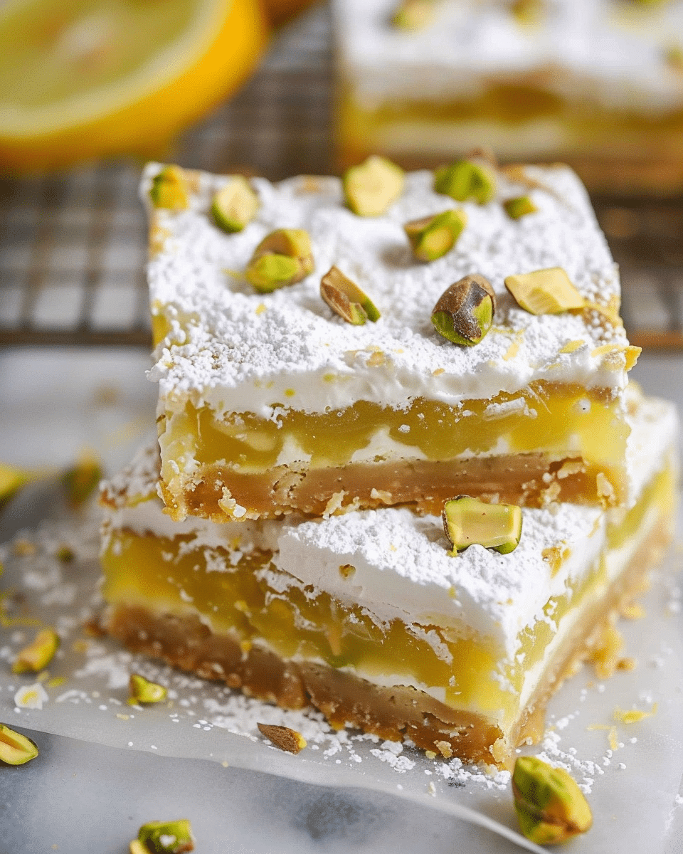 Lemon Pistachio Bars