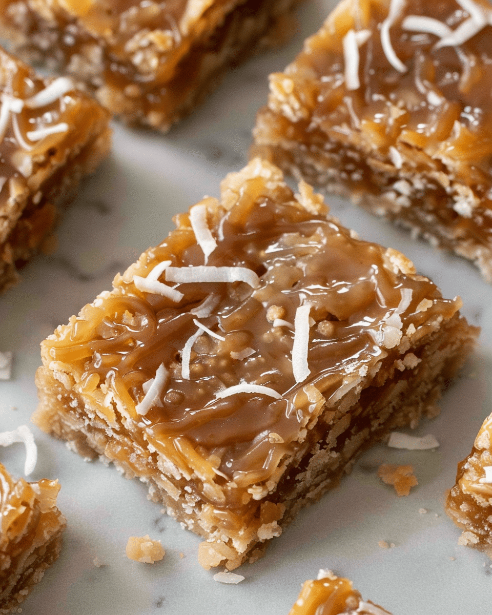 Caramel Coconut Bars