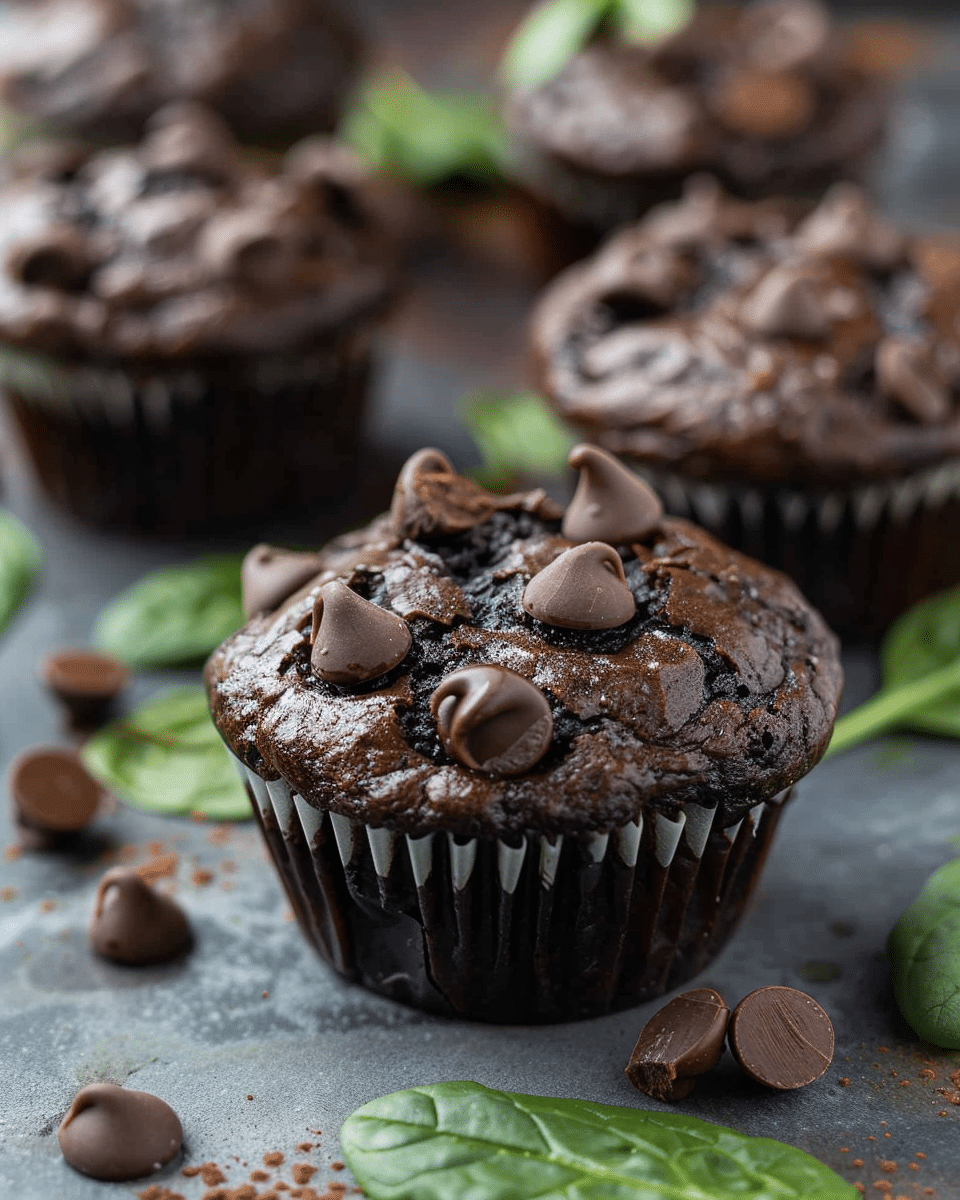 Chocolate Spinach Muffins