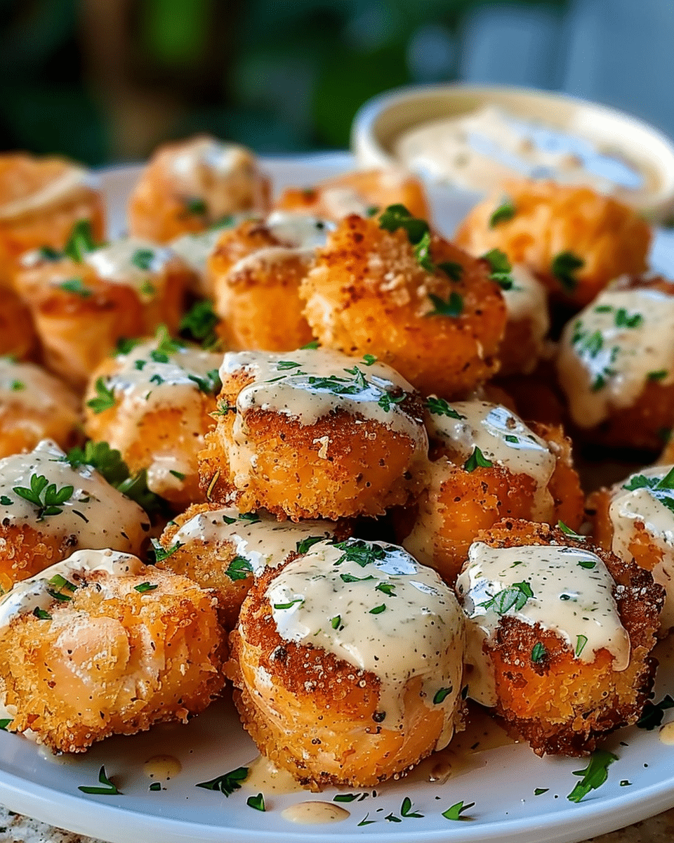 Crispy Bang Bang Salmon Bites