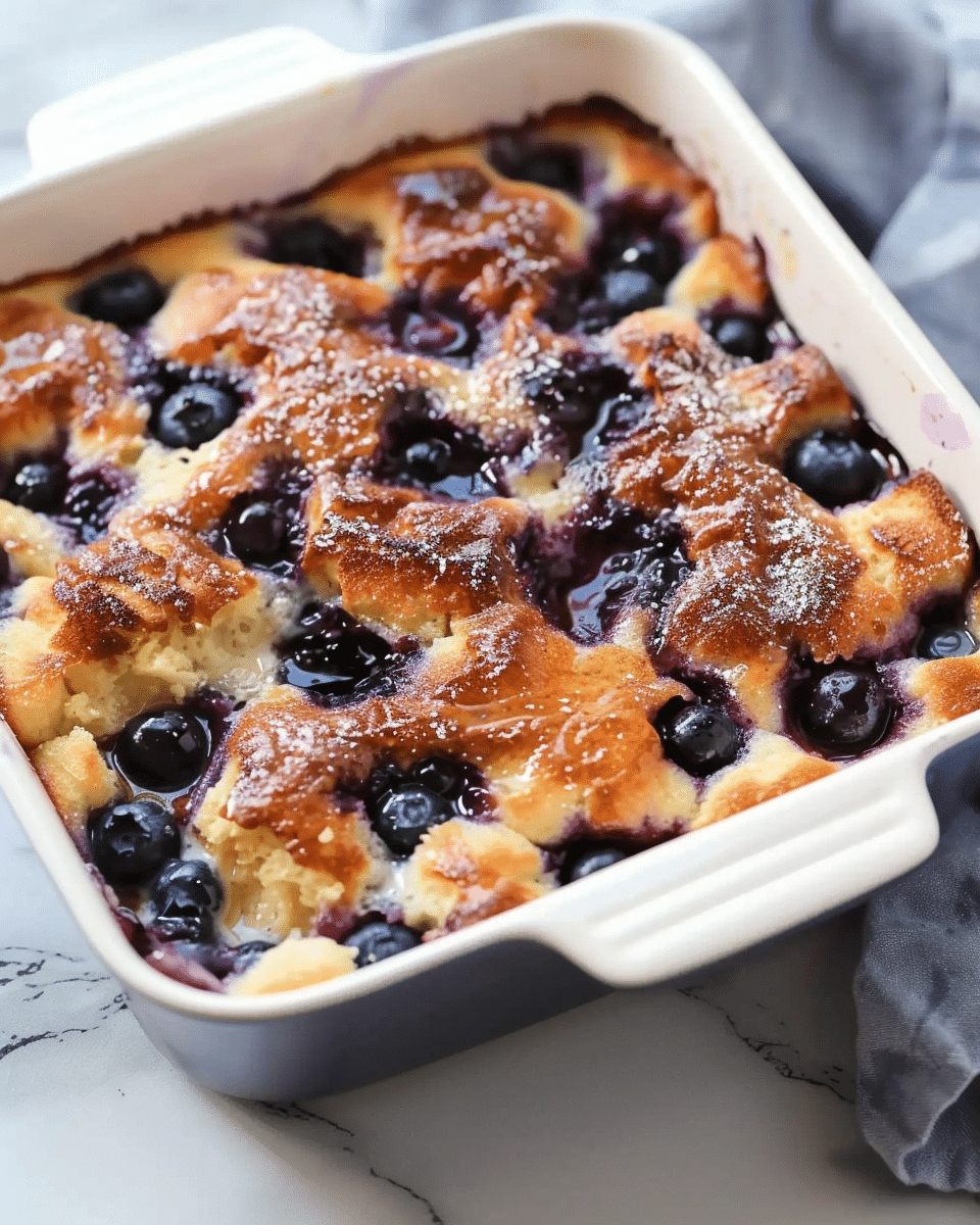 Overnight Blueberry French Toast Casserole