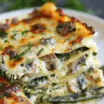 Creamy Spinach Mushroom Lasagna