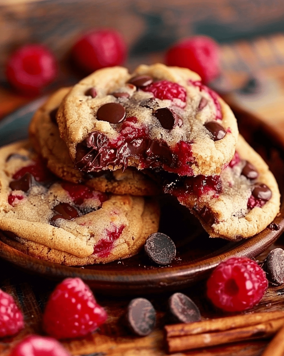 Raspberry Chocolate Chip Cookies