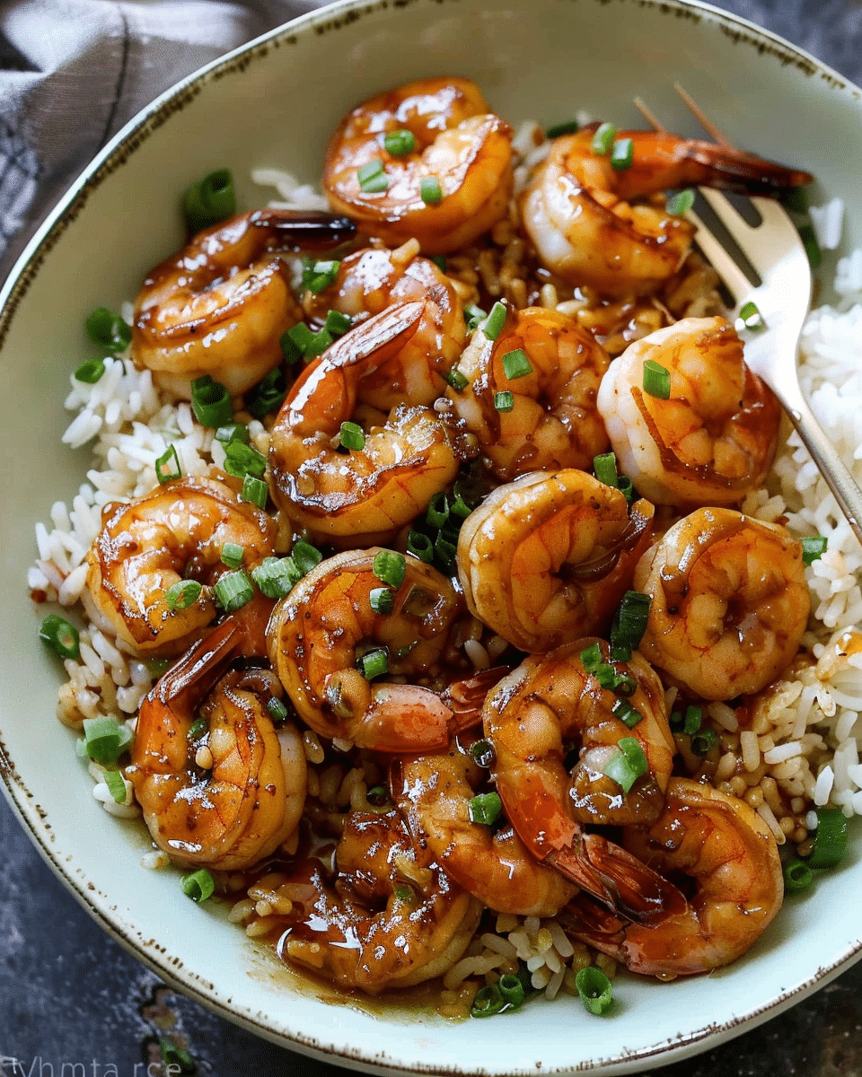 20-Minute Honey Garlic Shrimp Rice Bowl