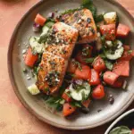 Salmon with Watermelon Salad