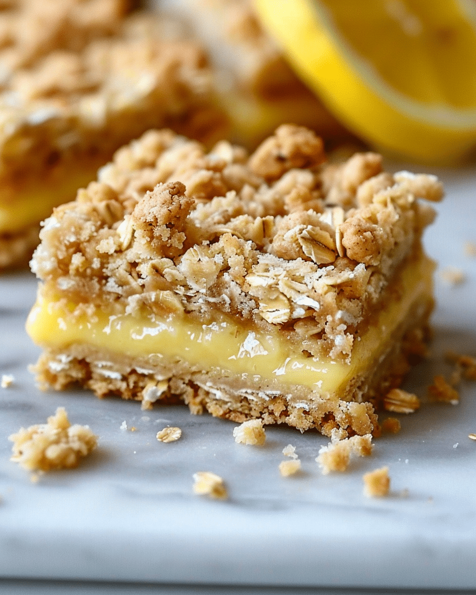 Lemon Oatmeal Crumble Bars