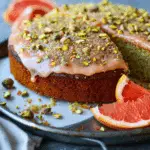 Grapefruit Pistachio Olive Oil Cake