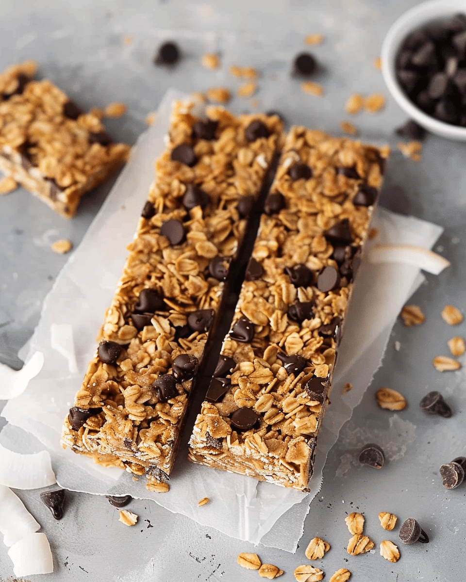 Coconut Chocolate Chip Granola Bars