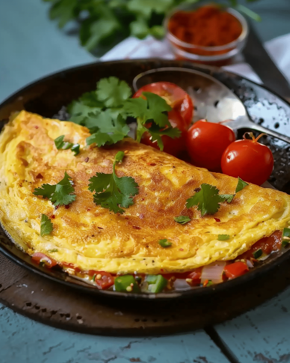Lahori Omelette: Full of Fresh Vegetables and Aromatic Spices