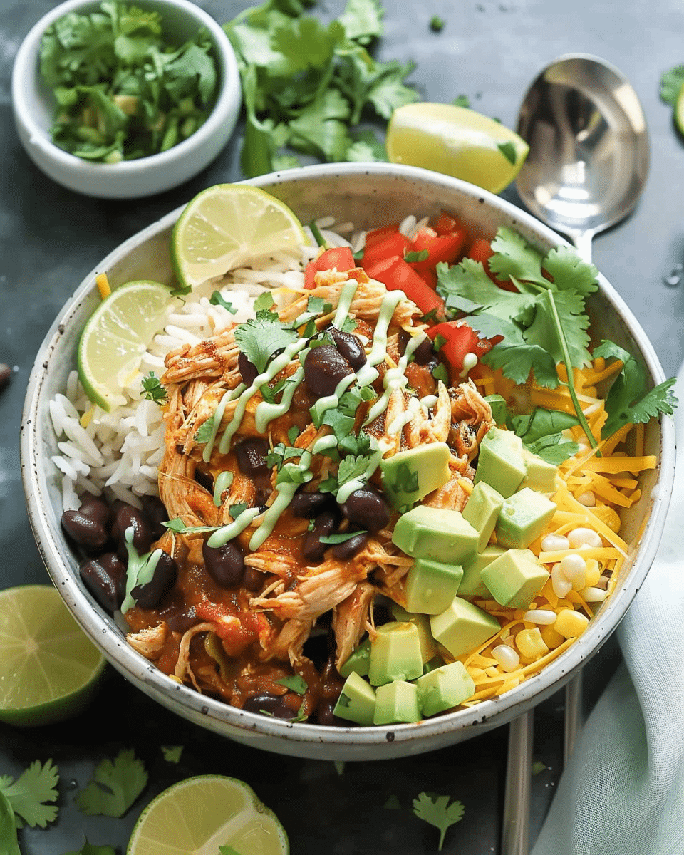 Slow Cooker Chicken Burrito Bowl
