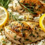 Slow Cooker Lemon Herb Chicken and Rice