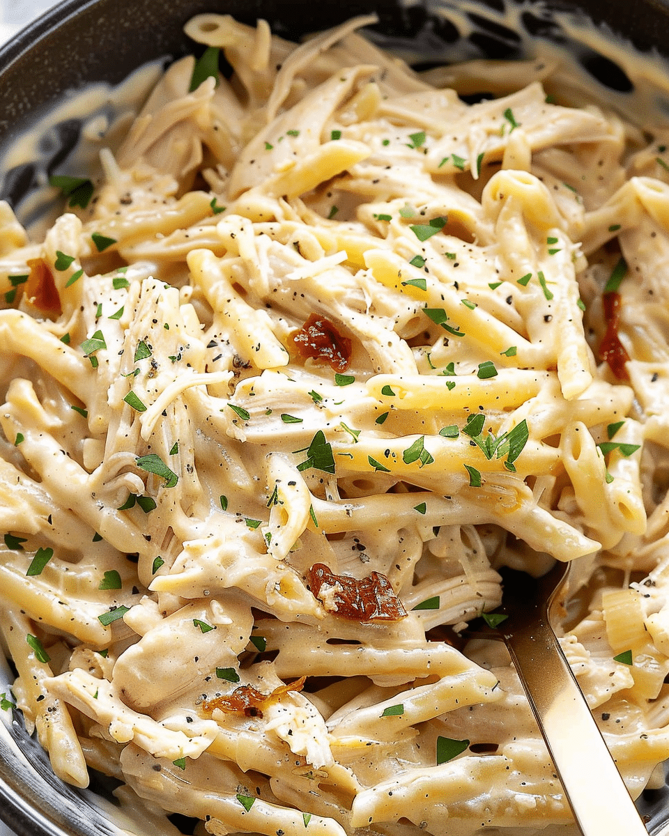 Crock Pot Creamy Italian Chicken Pasta