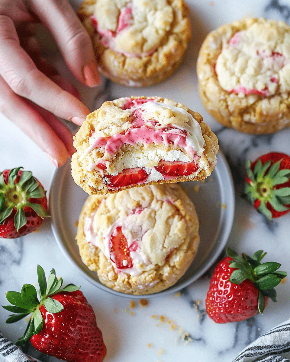 Strawberry Cheesecake Cookies