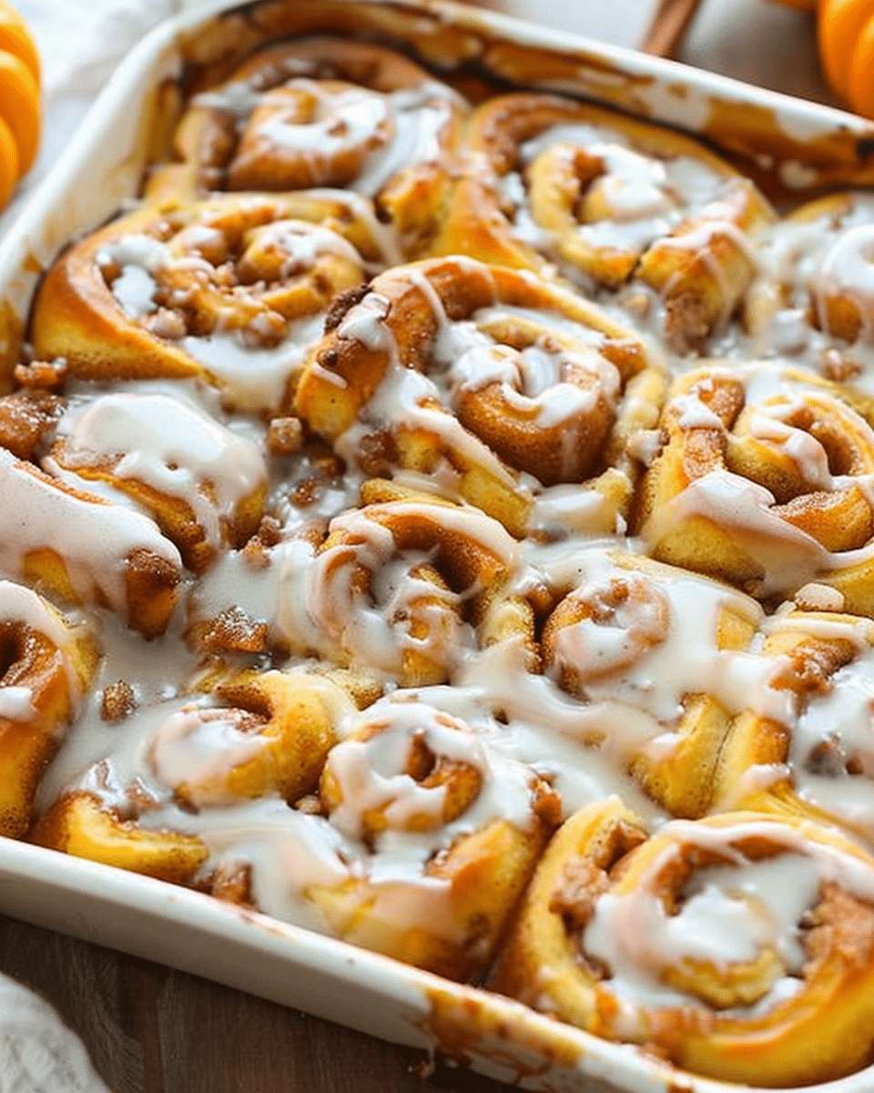 Pumpkin Cinnamon Roll Bake