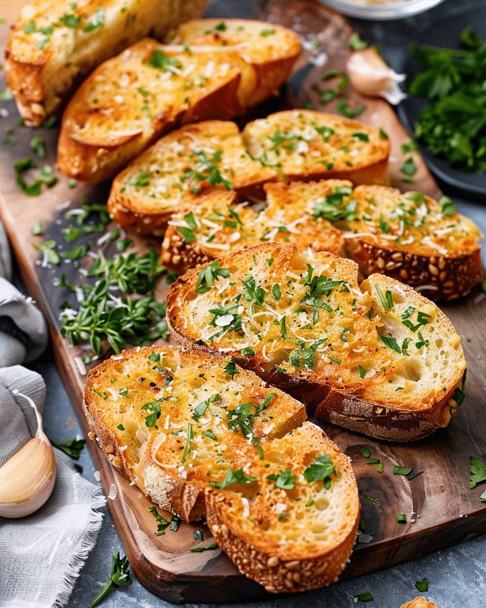 Easy Garlic Bread with Sliced Bread