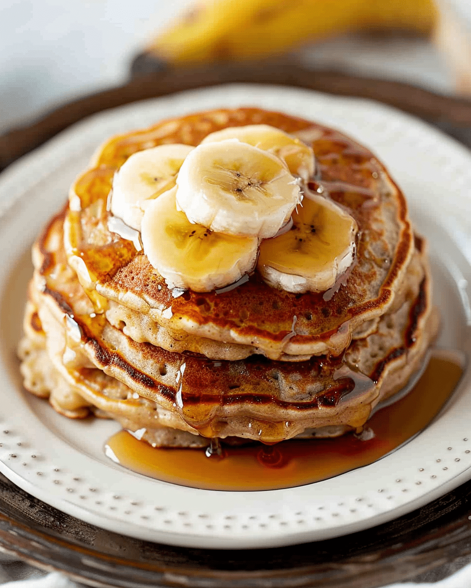 3 Ingredient Banana Oatmeal Pancakes