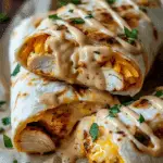 Cheesy Garlic Chicken Wraps