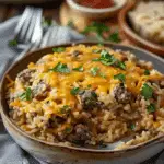 Cheesy Hamburger Rice Casserole