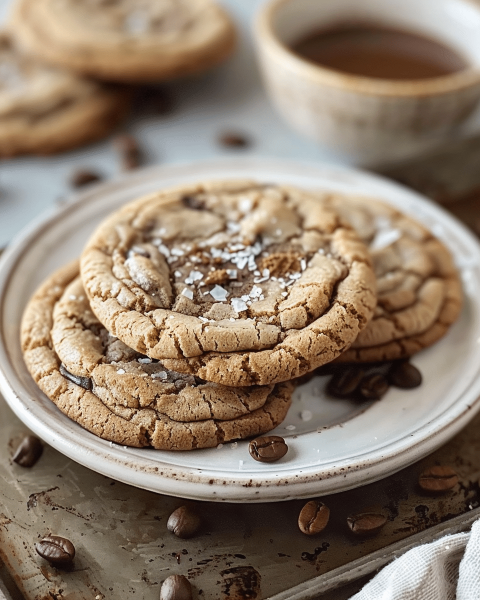 Brown Butter Coffee Toffee Cookies