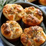 Easy Garlic Rosemary Focaccia Muffins