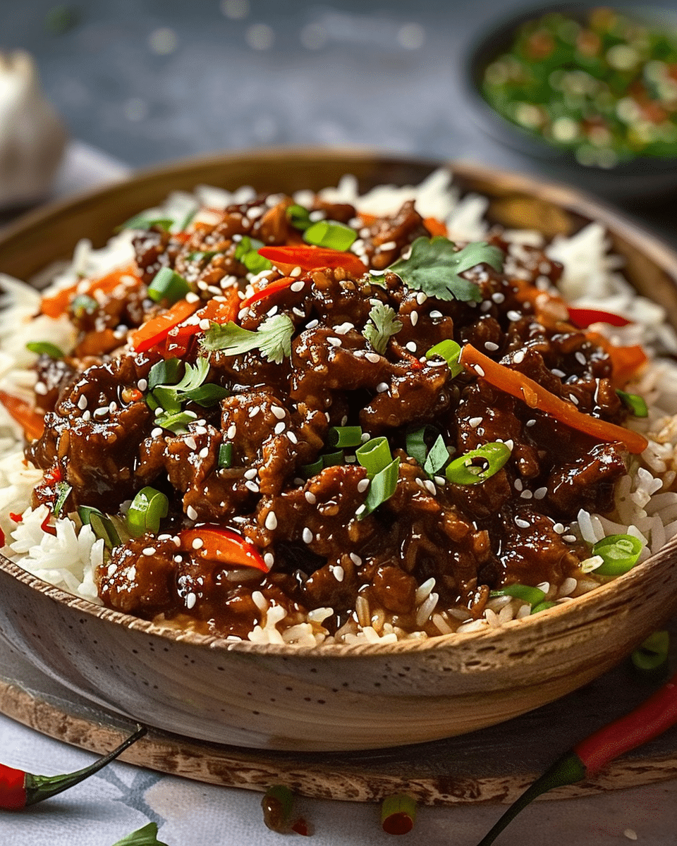 Crispy Chilli Beef Rice