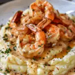 Creamy Garlic Shrimp Over Mashed Potatoes – A Luxurious Comfort Food Classic