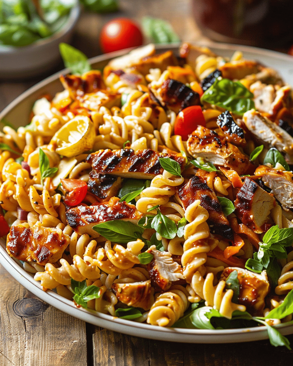 BBQ Chicken Ranch Pasta Salad