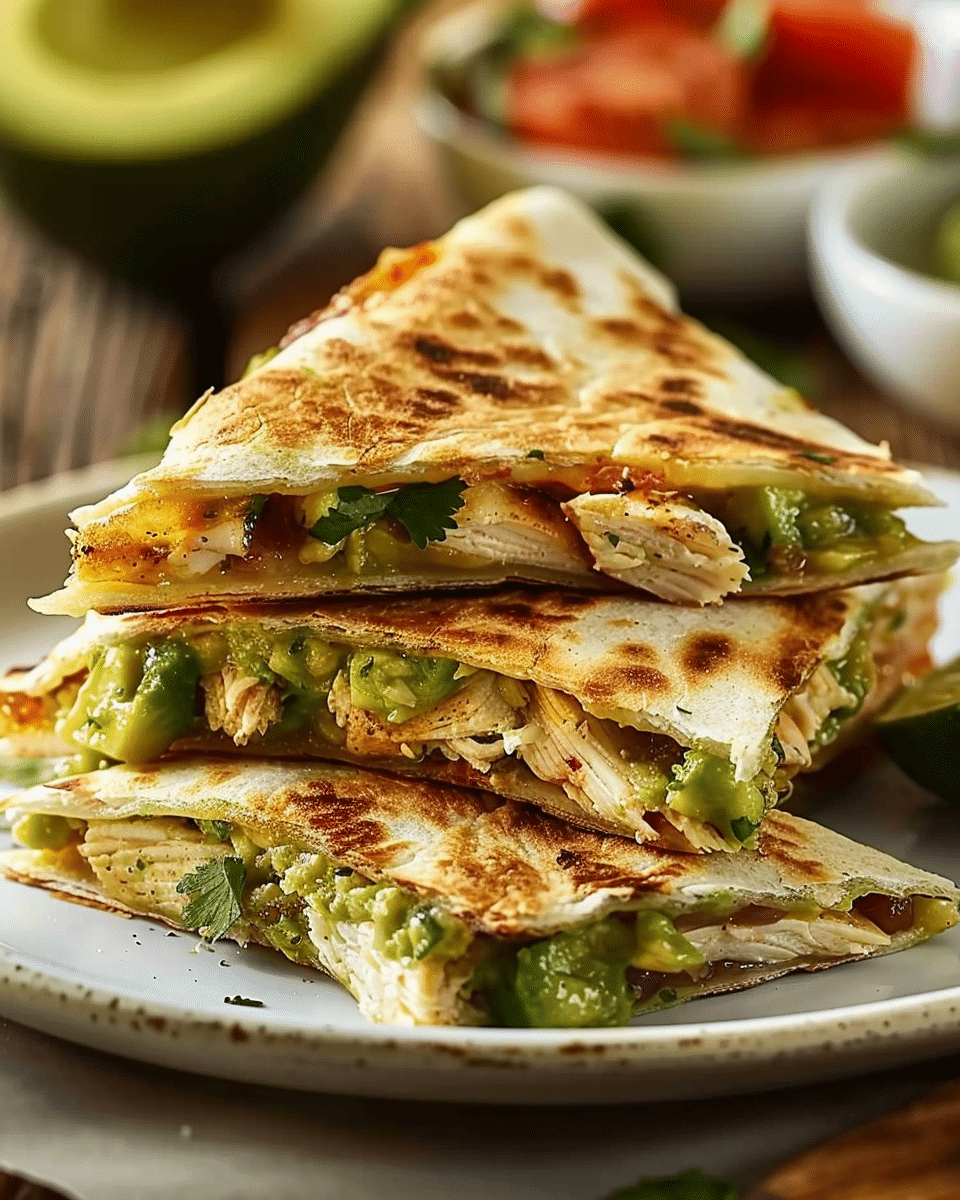 Chicken Avocado Quesadillas