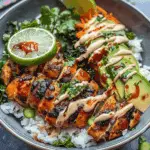Sweet Chili Chicken Bowl with Coconut Lime Drizzle