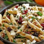 Feta & Cranberry Penne Salad with Orange Vinaigrette