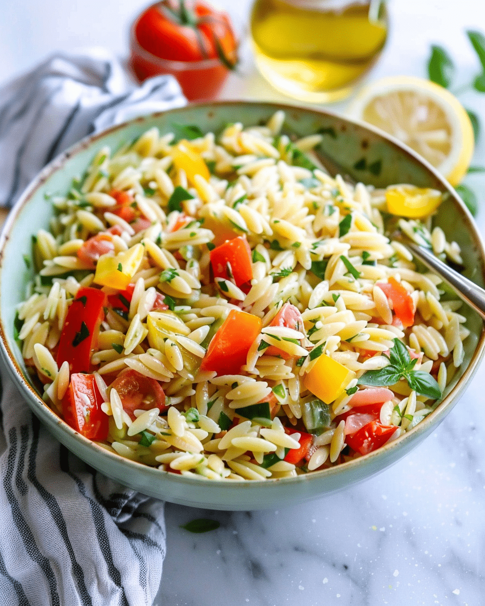 Lemon Orzo Pasta Salad