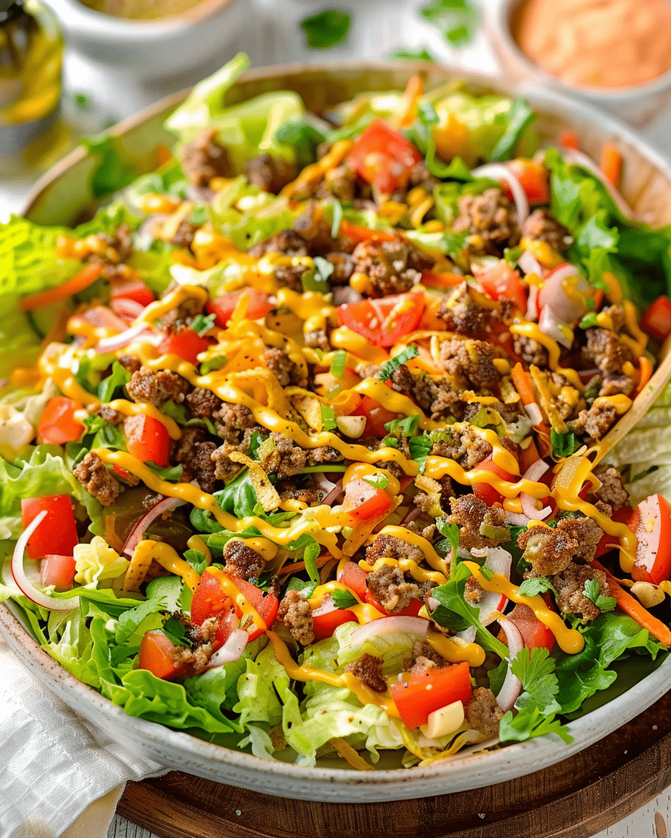 Big Mac Salad – Cheeseburger Salad