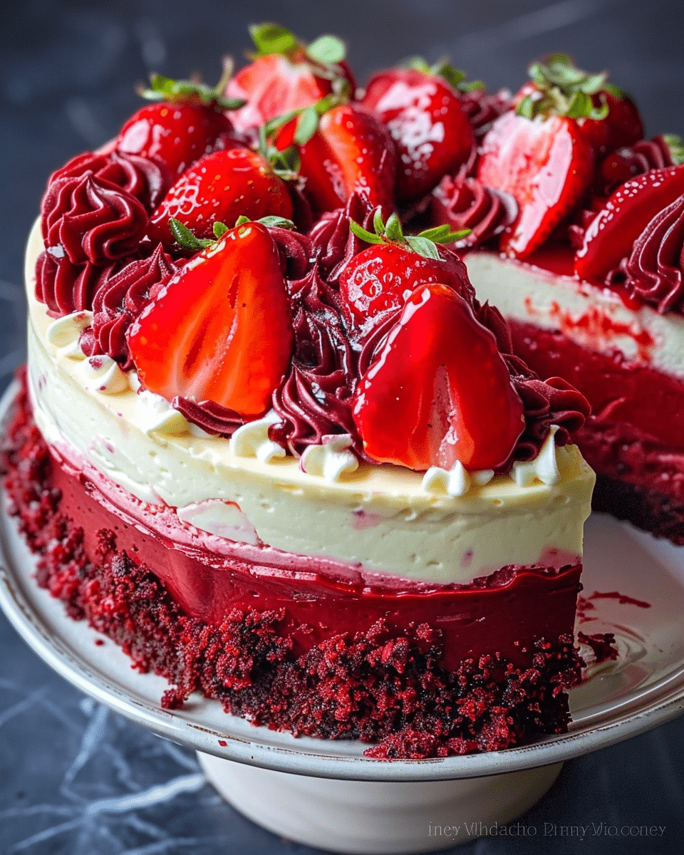 Strawberry Red Velvet Cheesecake