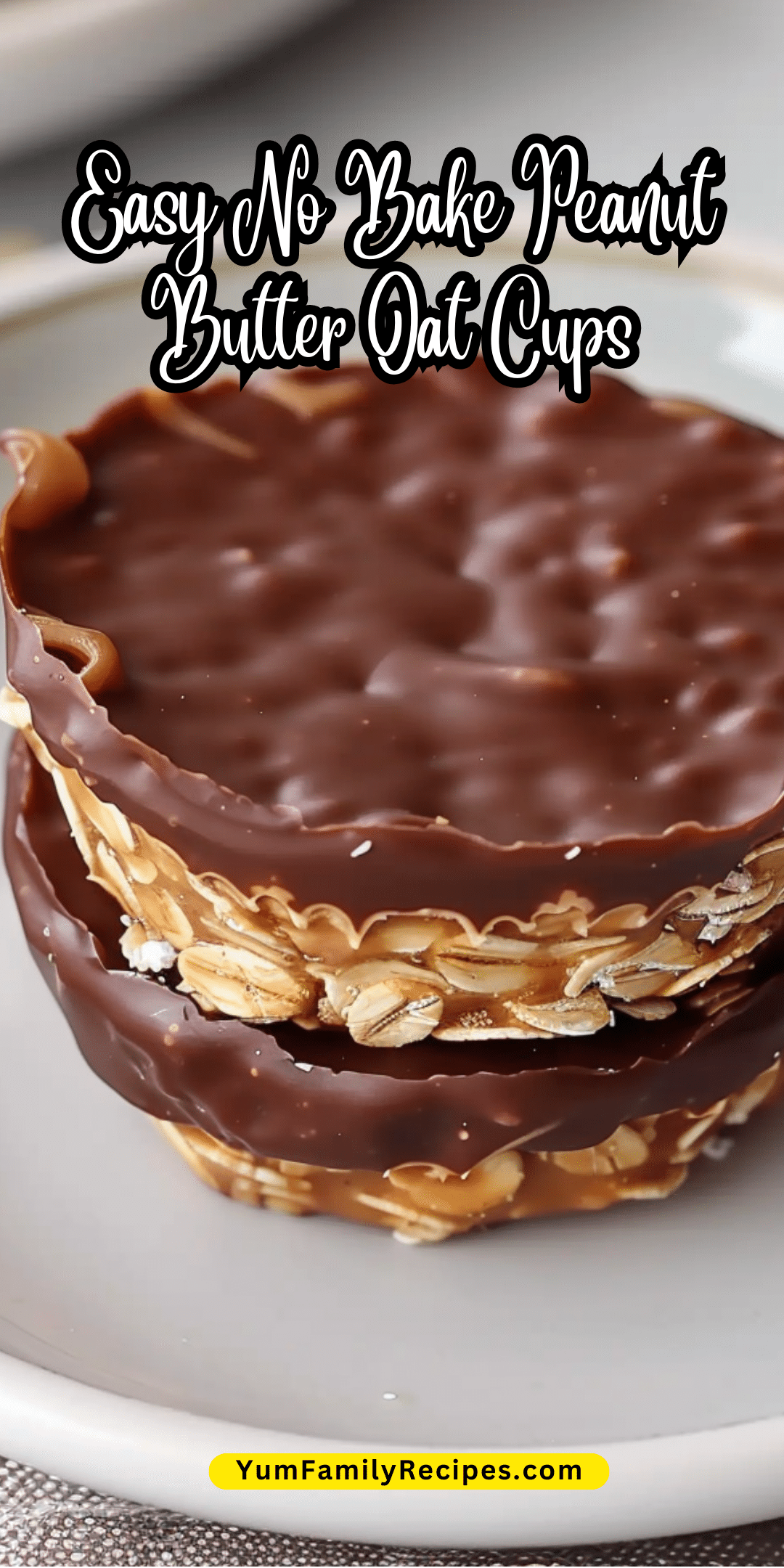 Easy No Bake Peanut Butter Oat Cups | Yum Family Recipes