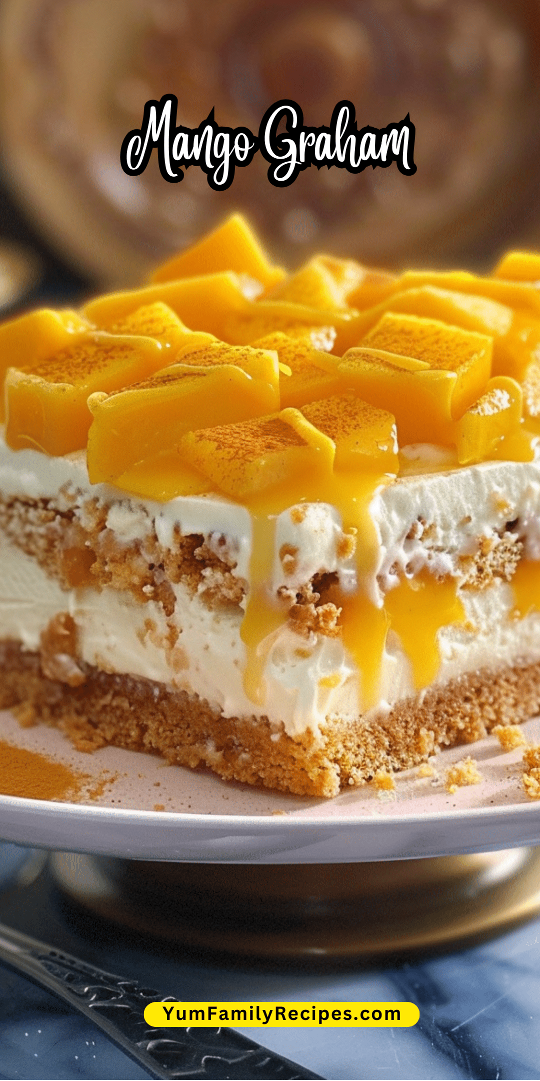 Ref Cake Mango Graham (Refrigerator Cake) | Yum Family Recipes