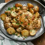 Slow Cooker Parmesan Garlic Chicken and Potatoes