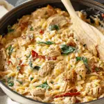 Slow Cooker Creamy Tuscan Chicken Orzo