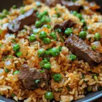Savory Onion Beef Fried Rice Recipe