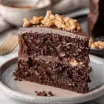 Simple Moist Chocolate Walnut Cake