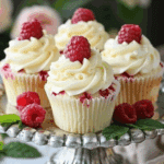Almond Wedding Cake Cupcakes with Raspberry Filling