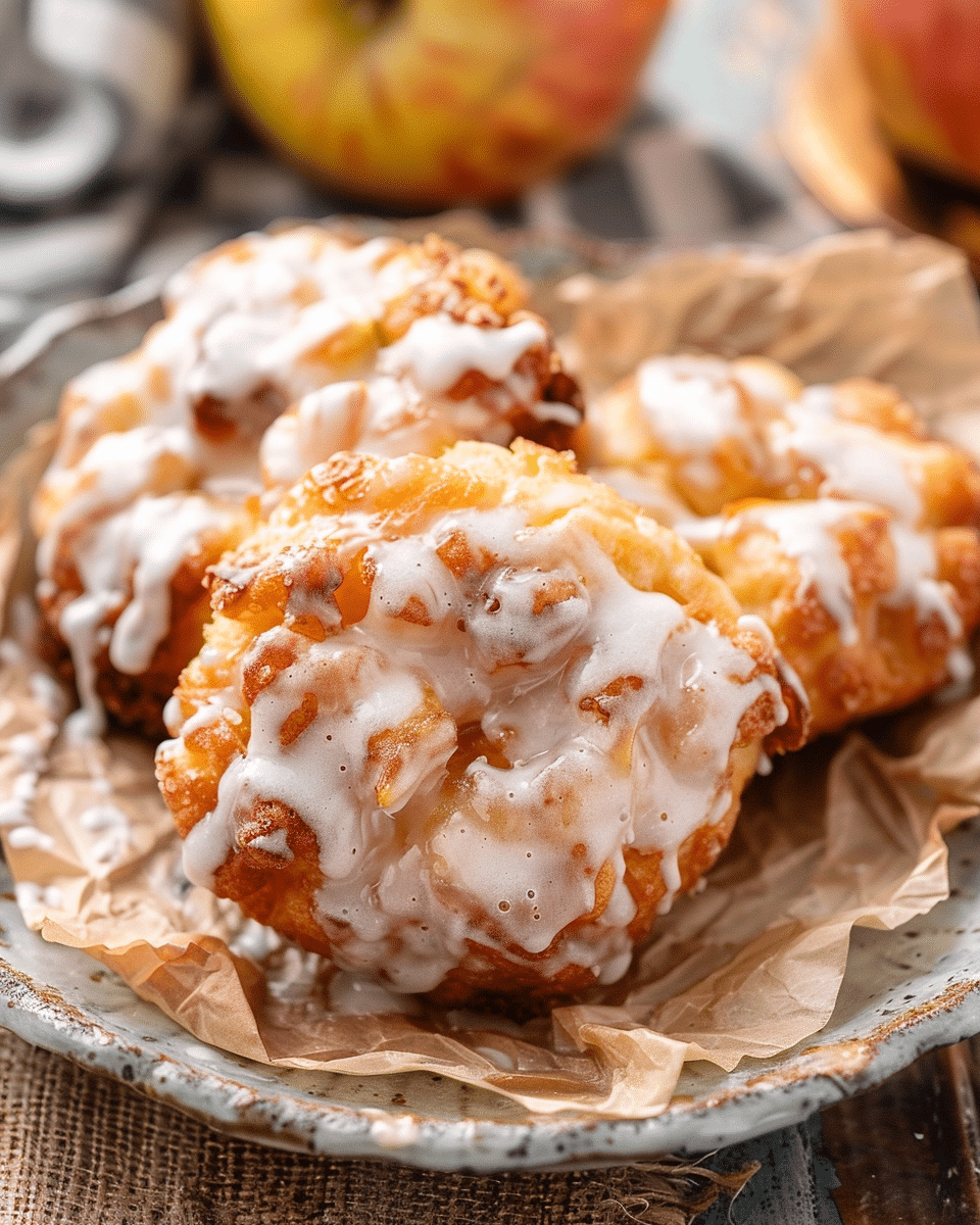 Warm Baked Apple Fritters