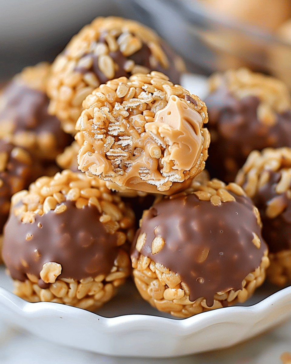 Rice Krispie Peanut Butter Balls