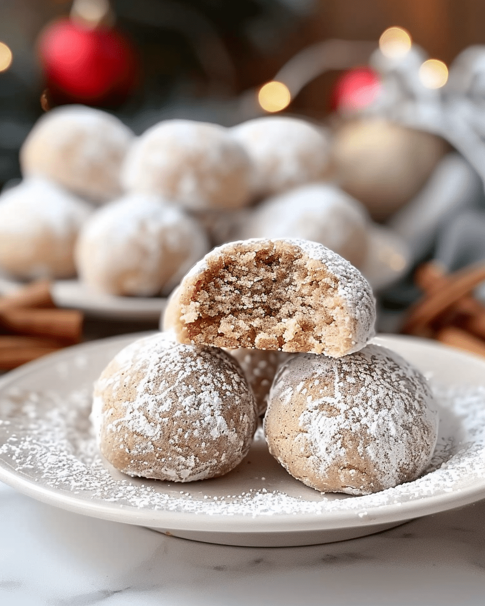 Cinnamon Sugar Snowball Cookies