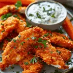 Spicy Parmesan Chicken with Buffalo Ranch Dip