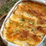 Roasted Garlic Potatoes au Gratin