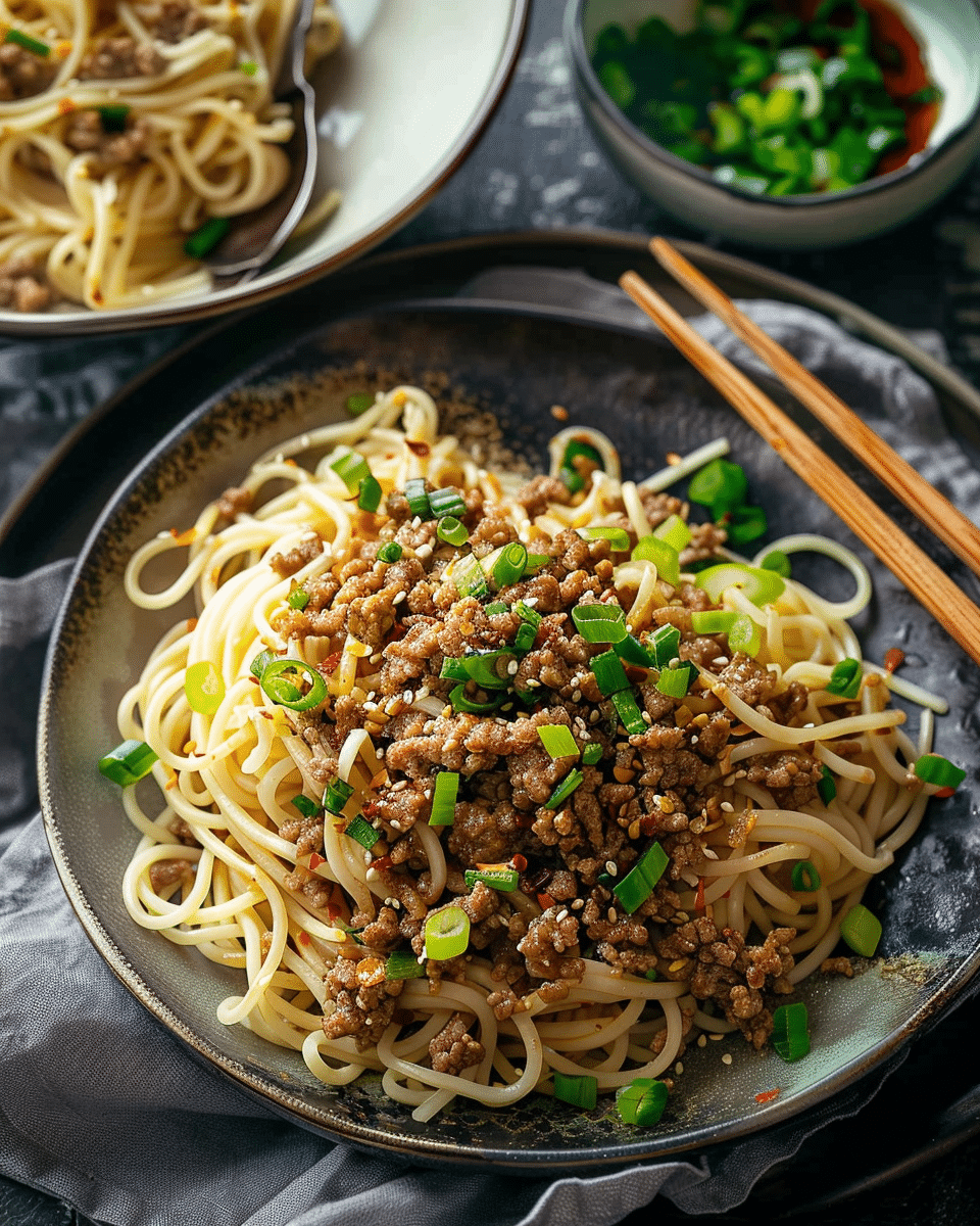 Asian Ground Beef Noodles