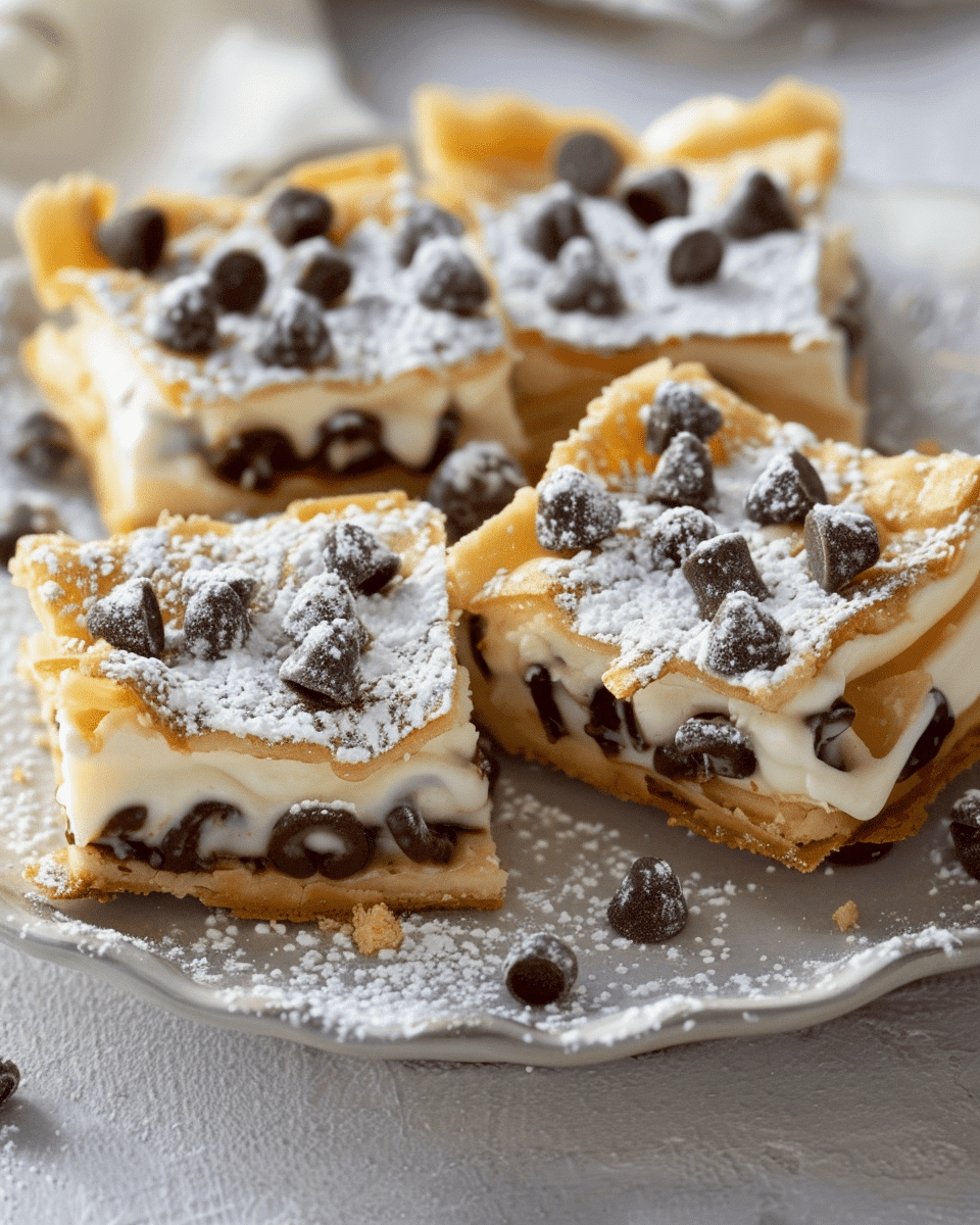 Classic Cannoli Squares