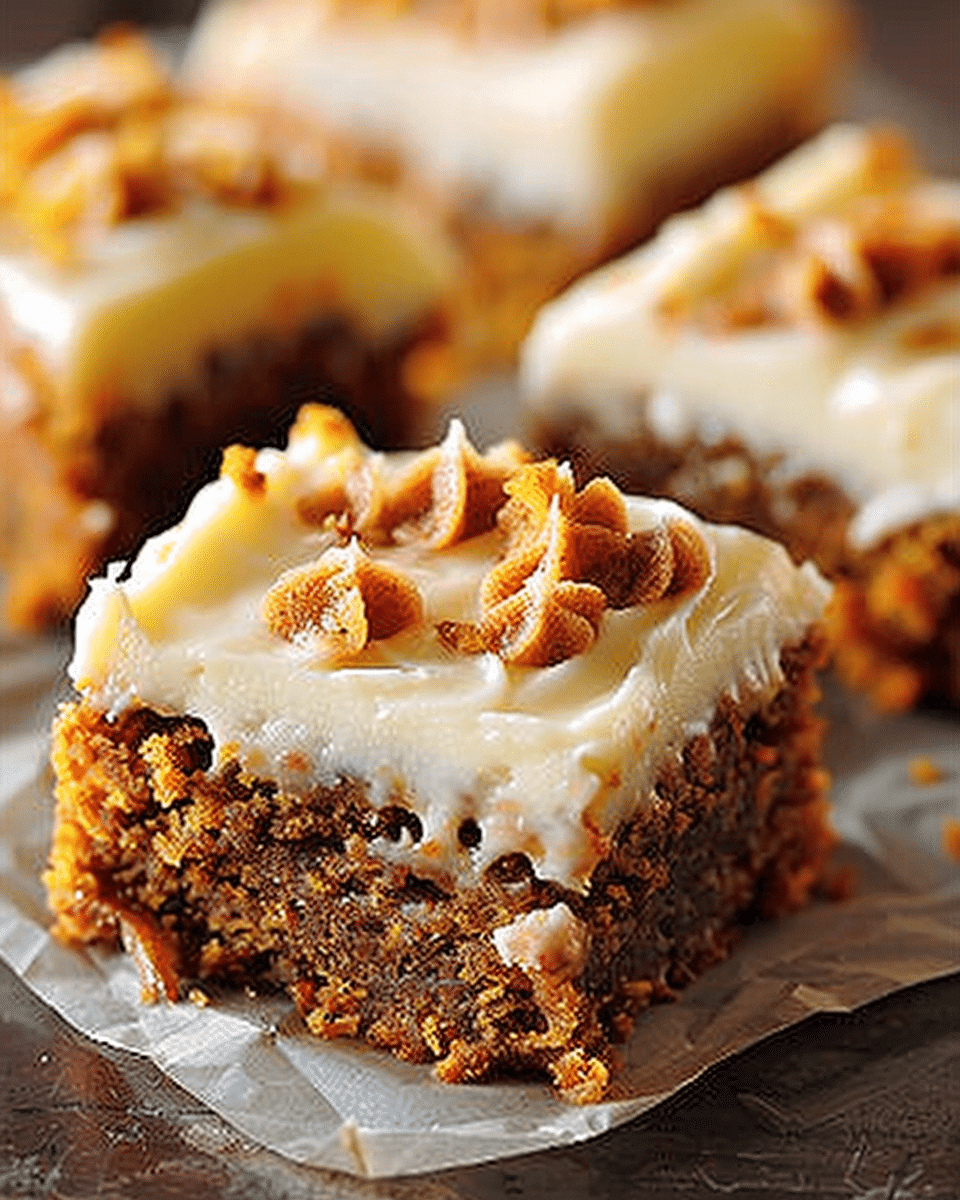 Decadent Carrot Cake Bars with Cream Cheese Frosting