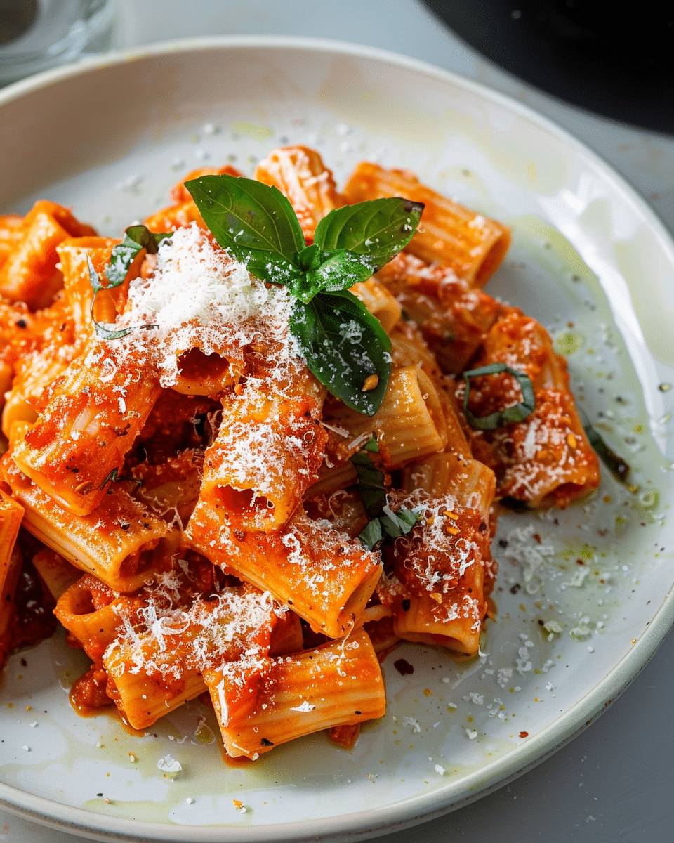 Roasted Red Pepper Rigatoni